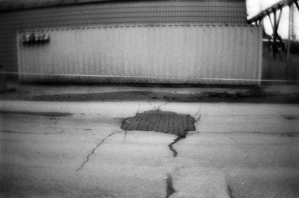 The road patched with the bricks. Krasnokamsk, Perm region, 27.0